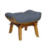 Kit Poltrona + Puff Costela Decoração Conforto Linho Chumbo - 6