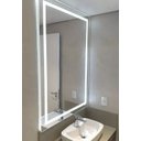 Ver imagem 1 de Espelho Led Jateado Iluminado 60x80 com Touch