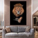 Ver imagem 2 de Quadro Realeza do Leão com Coroa -- Br Artes