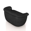 Ver imagem 7 de Sofá Namoradeira Decorativa Latvia 150cm Pés de Madeira Pu Preto Manchado G45 - Gran Belo