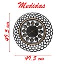 Ver imagem 3 de Relógio de Parede Vazado Preto para Sala de Estar Escritórios 49,5cm