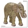 Escultura Elefante Decorativo em Resina Dourado e Marrom 18,5cm - 3