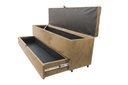 Ver imagem 1 de Recamier Puff Baú Sapateira com Gaveta 1,38cm para Cama Box Padrão - Bege Claro