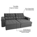Ver imagem 5 de Sofá 2 Lugares Retrátil Reclinável 230cm com Molas Astro Icea New