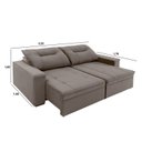 Ver imagem 3 de Sofá 2 Lugares Retrátil Reclinável 224cm com Molas Advance Icea New