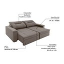 Ver imagem 5 de Sofá 2 Lugares Retrátil Reclinável 224cm com Molas Advance Icea New