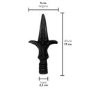 Ver imagem 4 de Ponteira Ponta de Lança Ferro N04 Grade Portão Muro 9x17cm