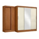 Ver imagem 4 de Guarda Roupa Casal com Espelho Istambul Espresso Móveis Bege/Cinamomo/Off White
