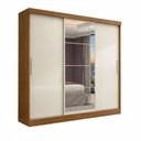 Ver imagem 2 de Guarda Roupa Casal com Espelho Istambul Espresso Móveis Bege/Cinamomo/Off White