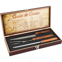 Ver imagem 1 de KIT CHURRASCO VONDER C/4PCS EM ACO INOX C/MALETA EM MADEIRA