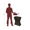 Ver mais imagens de Vaso Planta 50x25 Jardineira Floreira Suporte Polietileno BGPLASTICOS V550S MARROM MADEIRA 015