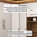 Ver imagem 5 de Quarto Modulado Queen de Canto com Guarda-roupas Maleiro e Cabeceira Paris Master Luciane Móveis