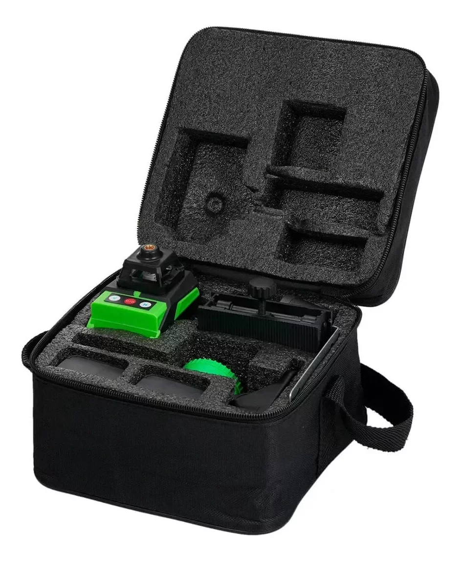 Nível Laser 12 Linhas Verde Recarregável com Controle e Bolsa - 3