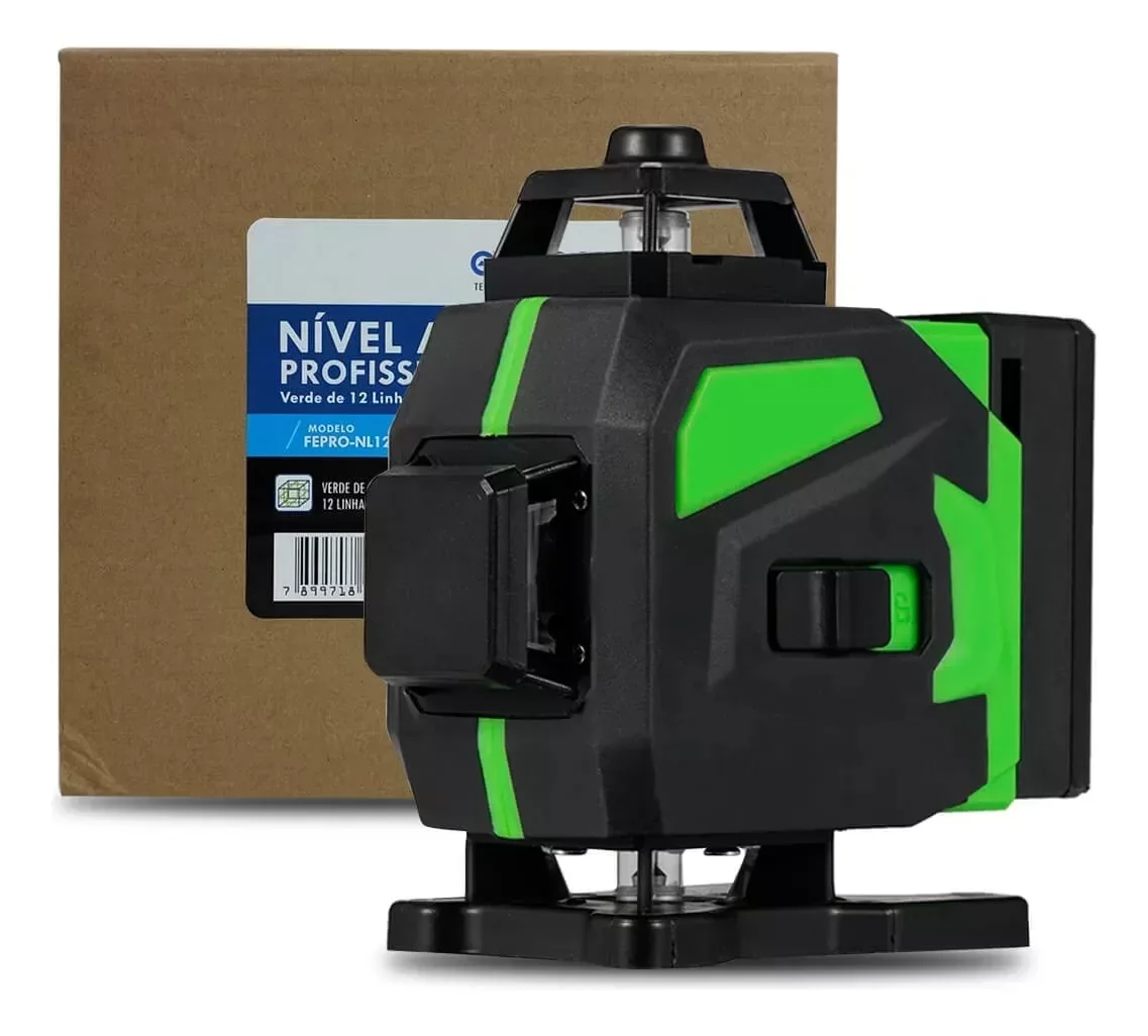 Nível Laser 12 Linhas Verde Recarregável com Controle e Bolsa - 2