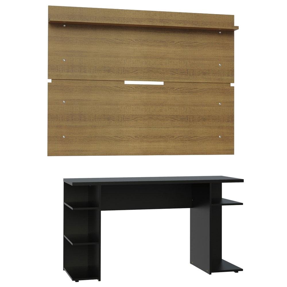 Mesa para Computador Gamer e Painel Tv Madesa - Preto/rustic - 9