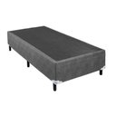 Ver imagem 4 de Cama Box Base Casal Com Auxiliar Semi Ortopedica Suede:CINZACHUMBO