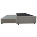 Ver imagem 2 de Cama Box Base Casal Com Auxiliar Semi Ortopedica Suede:CINZACHUMBO