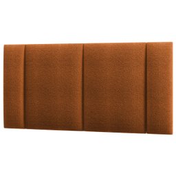 Cabeceira Estofada Iluminação Led Cama Box Casal 140 Cm: Bouclé Terracota - 1