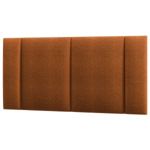 Cabeceira Estofada Iluminação Led Cama Box Casal 140 Cm: Bouclé Terracota