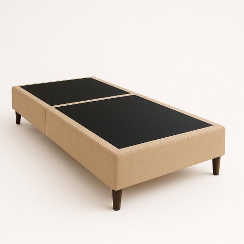 Cama Box Baby 130x60 Bi-partida Suede/sintético:sued/ Areia