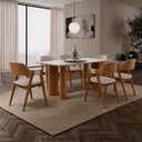 Ver imagem 5 de Sala de Jantar Moderna 6 Cadeiras Bella- Imperial Móveis