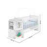 Kit Berço Cômoda com e Guarda Roupa Infantil com Branco - 6