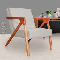 Conjunto 2 Poltronas Decorativa Monalisa Linho Bege Carolina Estofados - 3