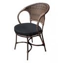 Ver imagem 3 de Conjunto de Mesa Fibra Sintética Arcobalena - 4 Poltronas + 1 Mesa - Tecido Duna Preto