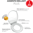 Ver imagem 2 de Assento Tampa para Vaso Sanitário Oval Plus Bellart Verde Água Durín