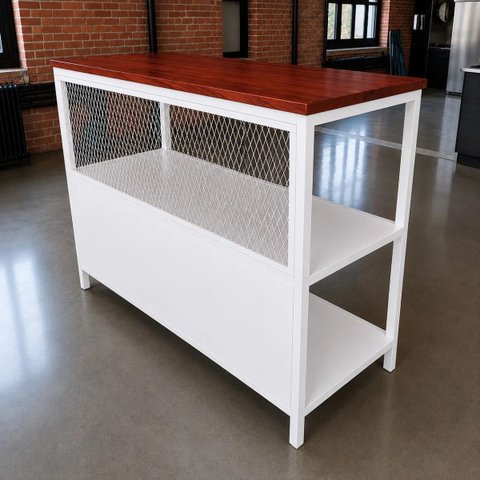 Bancada Ilha para Cozinha Design Industrial 1,80m x 40cm