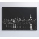 Ver imagem 4 de Quadro Rio Hudson Preto E Branco 120x80 Cm Tecido Canvas