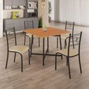 Ver imagem 5 de Conjunto Sala de Jantar Ella 90x90cm 4 Cadeiras Preto-creme