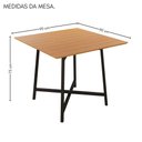 Ver imagem 6 de Conjunto Sala de Jantar Ella 90x90cm 4 Cadeiras Preto-creme