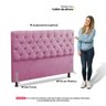 Cabeceira Cama Box Casal Lylla 140cm Capitonê com Frame Suede Rosa - Abmaza - 5