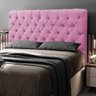 Cabeceira Cama Box Casal Lylla 140cm Capitonê com Frame Suede Rosa - Abmaza - 6