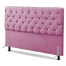 Cabeceira Cama Box Casal Lylla 140cm Capitonê com Frame Suede Rosa - Abmaza - 1