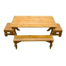 Banco de Jardim que Vira Mesa de Churrasco com Banquetas para 08 Lugares - 2