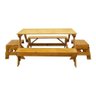 Banco de Jardim que Vira Mesa de Churrasco com Banquetas para 08 Lugares - 1