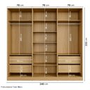 Ver imagem 3 de Guarda-roupa 6 Portas Reflecta 100% Mdf Orion CabeCasa MadeiraOriginals