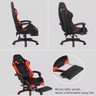 Cadeira Escritorio Gamer Fire Free Ergonomica Reclinavel Apoio De Pés Giratoria Profissional Preta - 3