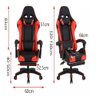 Cadeira Escritorio Gamer Fire Free Ergonomica Reclinavel Apoio De Pés Giratoria Profissional Preta - 5
