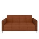 Ver imagem 4 de Sofá Living Decorativo Houston 2 Lugares 160cm Pés em Metal Veludo/ Pu Marrom Vermelho/ Marrom G33