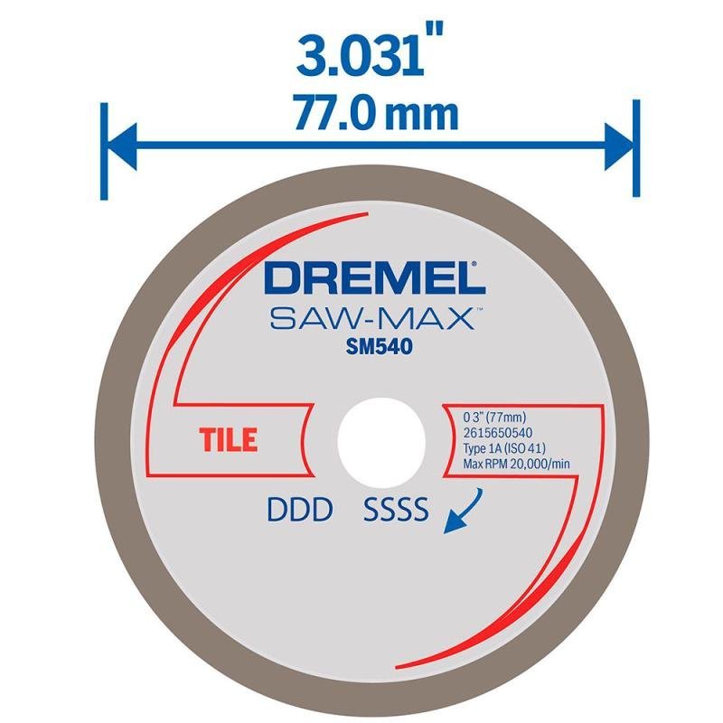 Disco de Corte Diamantado para Dremel SAW MAX DSM540 DREMEL - 3