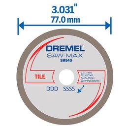 Disco de Corte Diamantado para Dremel SAW MAX DSM540 DREMEL - 3
