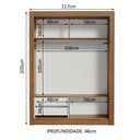 Ver imagem 7 de Guarda-roupa Infantil Madesa Bento 2 Portas de Correr 2 Gavetas