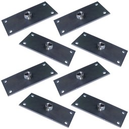 Kit 8 Chapinhas Chapa Reta Fixação Pés Palito Rosca 5/16 Zincada Gran Belo Produtos indicados para f - 1