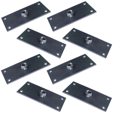 Kit 8 Chapinhas Chapa Reta Fixação Pés Palito Rosca 5/16 Zincada Gran Belo Produtos indicados para f