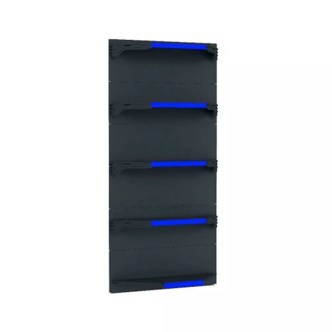 Kit 5 Bandejas para Gondola Canto 202 Fit 40/60 Preto Pe Azul