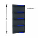 Ver imagem 2 de Kit 5 Bandejas para Gondola Canto 202 Fit 40/60 Preto Pe Azul