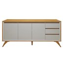 Ver imagem 1 de Buffet Piazza 3 Portas 3 Gavetas Mavaular Off White Naturalle